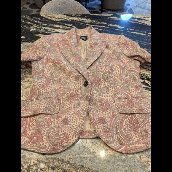 Vintage Esprit Fine Corduroy Paisley Jacket - Pinks And Tans - Picture 12 of 14